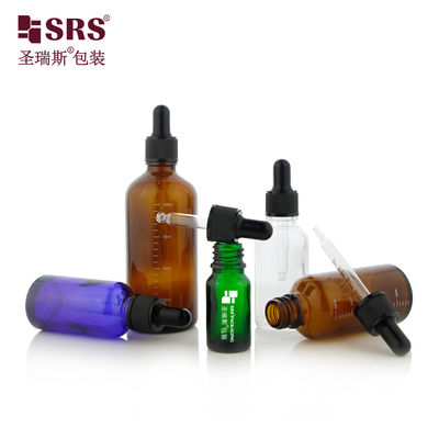 खरीदें D002-100ml गोल ग्लास खाली ड्रॉपर बोतलें आवश्यक तेल के लिए लीक प्रूफ ऑनलाइन निर्माण