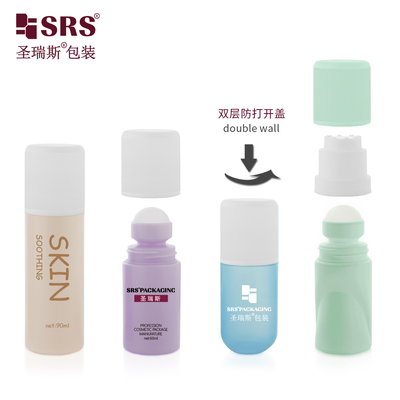 खरीदें RPPC1-60ml 100% No Leakage Child Proof Roll On Bottle With Cylindrical Round Design ऑनलाइन निर्माण