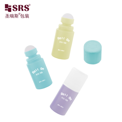 खरीदें RPPA1-50ml Empty Round Plastic Roller Bottle With CRC Cap For Children Product ऑनलाइन निर्माण