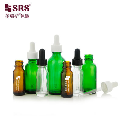 खरीदें Hot Selling 15ml 30ml 60ml Green Amber Transparent Glass Dropper Bottle ऑनलाइन निर्माण