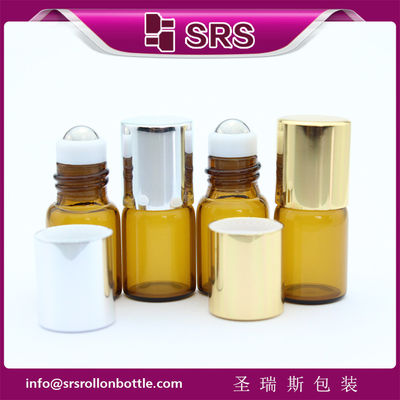 फ्लास्क पर मिनी खाली 2ml ग्लास रोल और एल्यूमीनियम ढक्कन के साथ फ्लास्क पर 2ml खाली रोल