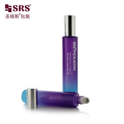 GB1-15ml कस्टम आवश्यक तेल रोलर बोतल काले टोपी के साथ