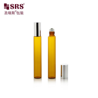 BLP ((S-A) -10ML अत्तर कूटिकल तेल के लिए खाली एम्बर रंग का ग्लास रोलर बोतल