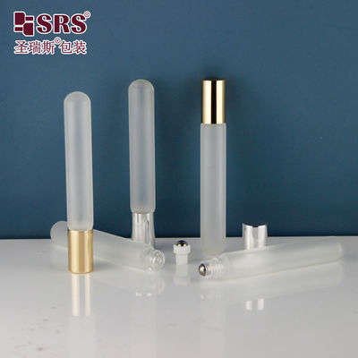 BLP ((S-A) -10ML फ्रॉस्टेड क्लियर राउंड बॉटम ट्यूब ग्लास रोलर बोतल के लिए परफ्यूम ऑयल