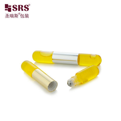 SGB2-5+5ML पारदर्शी डबल ट्यूब परफ्यूम ग्लास बोतल 15 मिमी SS304 गेंद के साथ