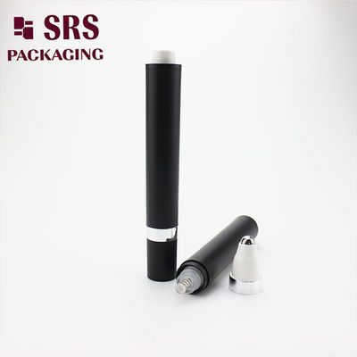 SRS 15ml Eye Cream Matte Black Airless Roller Bottle Pressed Roll On Bottle आँखों के लिए क्रीम मैट ब्लैक एअरलेस रोलर बोतल दबाया रोल ऑन बोतल