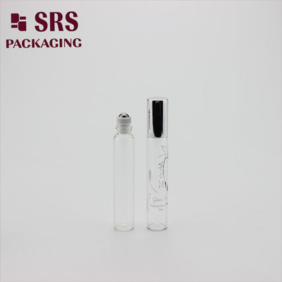 एल्यूमीनियम ढक्कन के साथ बोतल पर SRS खाली 8ml पारदर्शी रंग का ग्लास रोल