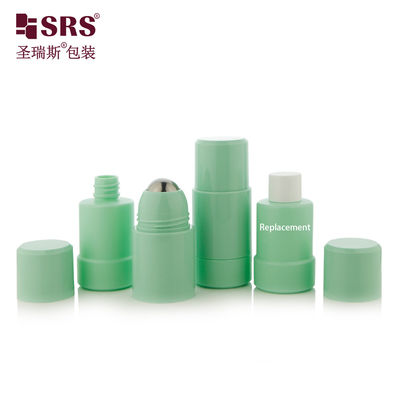 खाली भरने योग्य रोल ऑन बोतल प्लास्टिक रोलर बॉल बोतल 50ml 75ml