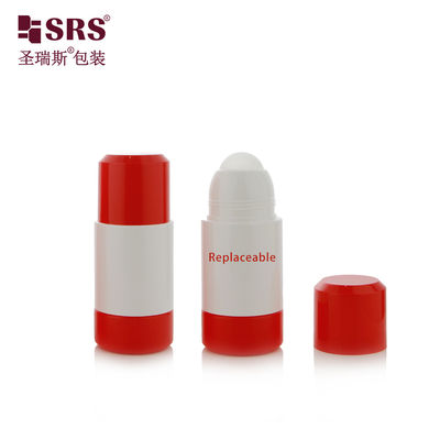 50ml 75ml गोल डिजाइन डबल वॉल खाली सफेद रोल ऑन बोतल मैट फ्रॉस्टेड मोल्ड के साथ दर्द निवारण जेल के लिए प्राथमिक पैकेज