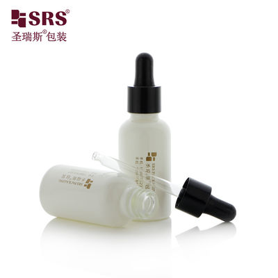 D001-50ml सफेद कोटिंग ग्लास खाली ड्रॉपर बोतलें 5-100ml चेहरे के सीरम के लिए