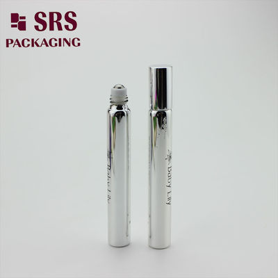 चांदी के एल्यूमीनियम ढक्कन के साथ बोतल पर SRS खाली 15ml चांदी का ग्लास रोल