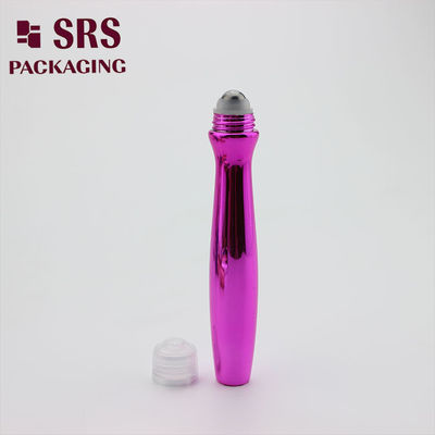 SRS पैकेजिंग खाली प्लास्टिक आँख क्रीम 15ml PETG रोलर बॉल बोतल