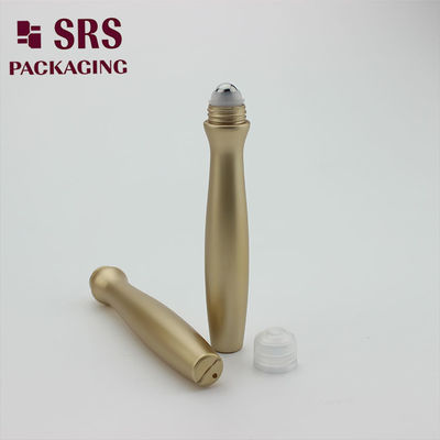 SRS पैकेजिंग खाली प्लास्टिक आंखों की क्रीम सोने का रंग 15ml रोल पर बोतल