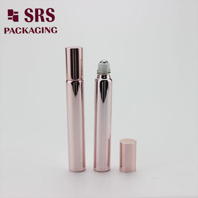 SRS कॉस्मेटिक खाली 10ml गुलाब सोने का ग्लास रोल पर बोतल के लिए इत्र