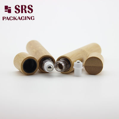 SRS प्राकृतिक रंग बांस कांच इत्र खाली रोल पर बोतल 10ml