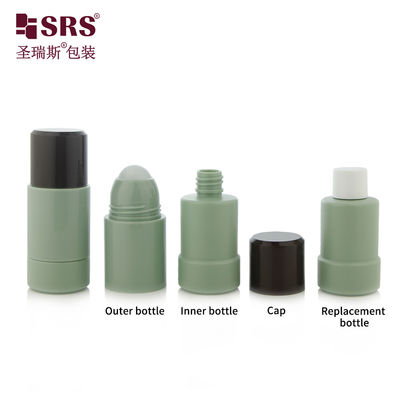 RPPE ((P) -50ML खाली मैट आंतरिक बोतल आर्मी ग्रीन कस्टम डिओडोरेंट रोल ऑन बोतल 50ml क्षमता के साथ कीटाणुशोधन के लिए उपयोग के लिए