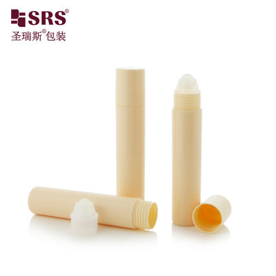 स्क्रू-ऑन क्लोजर 20ml पीपी रोल ऑन बोतल मैट फ्रॉस्टेड फिनिश रोल ऑन कैप कॉस्मेटिक और फार्मास्युटिकल पैकेजिंग के लिए