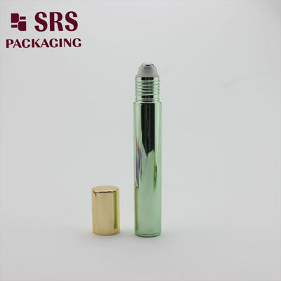 SRS खाली रोल ऑन बोतल धातुकृत हरा रंग 15ml परफ्यूम के लिए