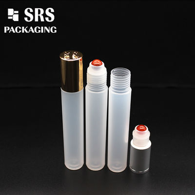 SRS खाली कॉस्मेटिक 15ml रंगीन गेंद के साथ बोतल पर प्लास्टिक रोल