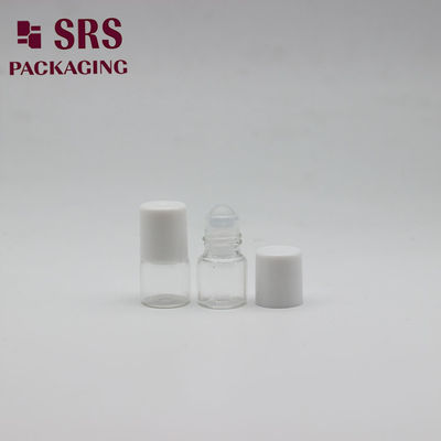 SRS खाली कॉस्मेटिक मिनी परफ्यूम 1ml पारदर्शी ग्लास रोलर बोतल