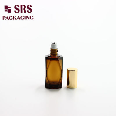 एम्बर PETG प्लास्टिक आवश्यक तेल रोलर बोतल 20ml