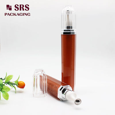 SRS खाली कॉस्मेटिक नेत्र क्रीम बोतल पर एक्रिलिक रोल गोल आकार 15ml