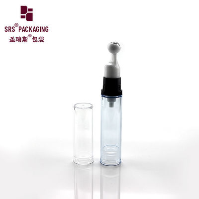 निःशुल्क नमूना स्पष्ट रंग खाली प्लास्टिक airless पंप 10ml आँख क्रीम की बोतल