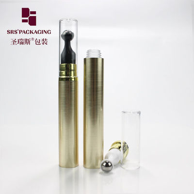 धातुकृत सोने रंग प्लास्टिक प्रेस airless सौंदर्य प्रसाधन 10ml 5ml पंप बोतल आँख क्रीम
