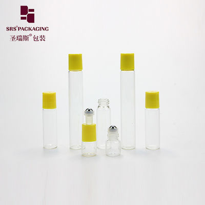 कॉस्मेटिक मिनी ग्लास रोलर बोतल पारदर्शी रंग 1ml 3ml 5ml 8ml 10ml
