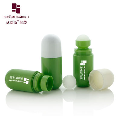 RPPA-50ml खाली प्लास्टिक डिओडोरेंट रोलर बोतल 50ml गोल तल तरल के लिए